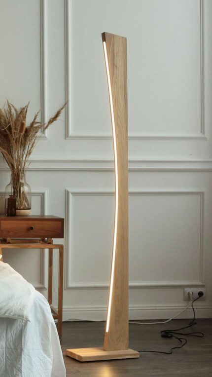 wooden table lamp l120